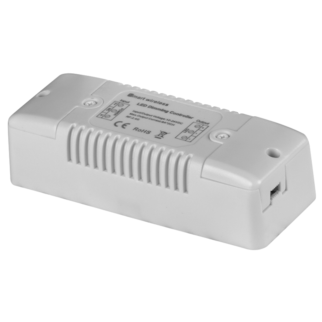 Smart 2.4G RF димер за едноцветна LED лента 2х8А  12-24V DC  192W(12V) 384W(24V)