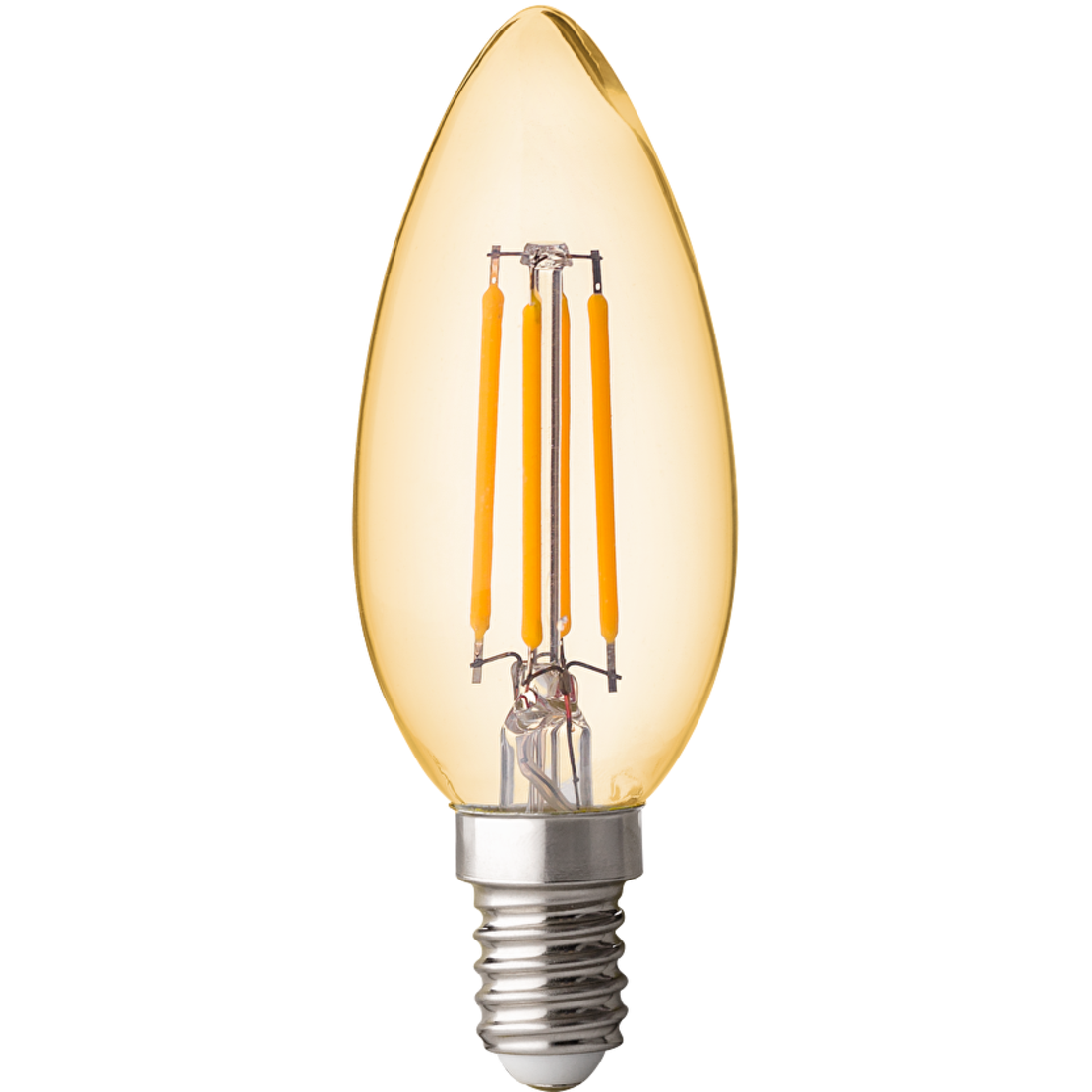LED димиращ filament конус амбър E14 220V-240V AC 360° 4W 2500К Filament