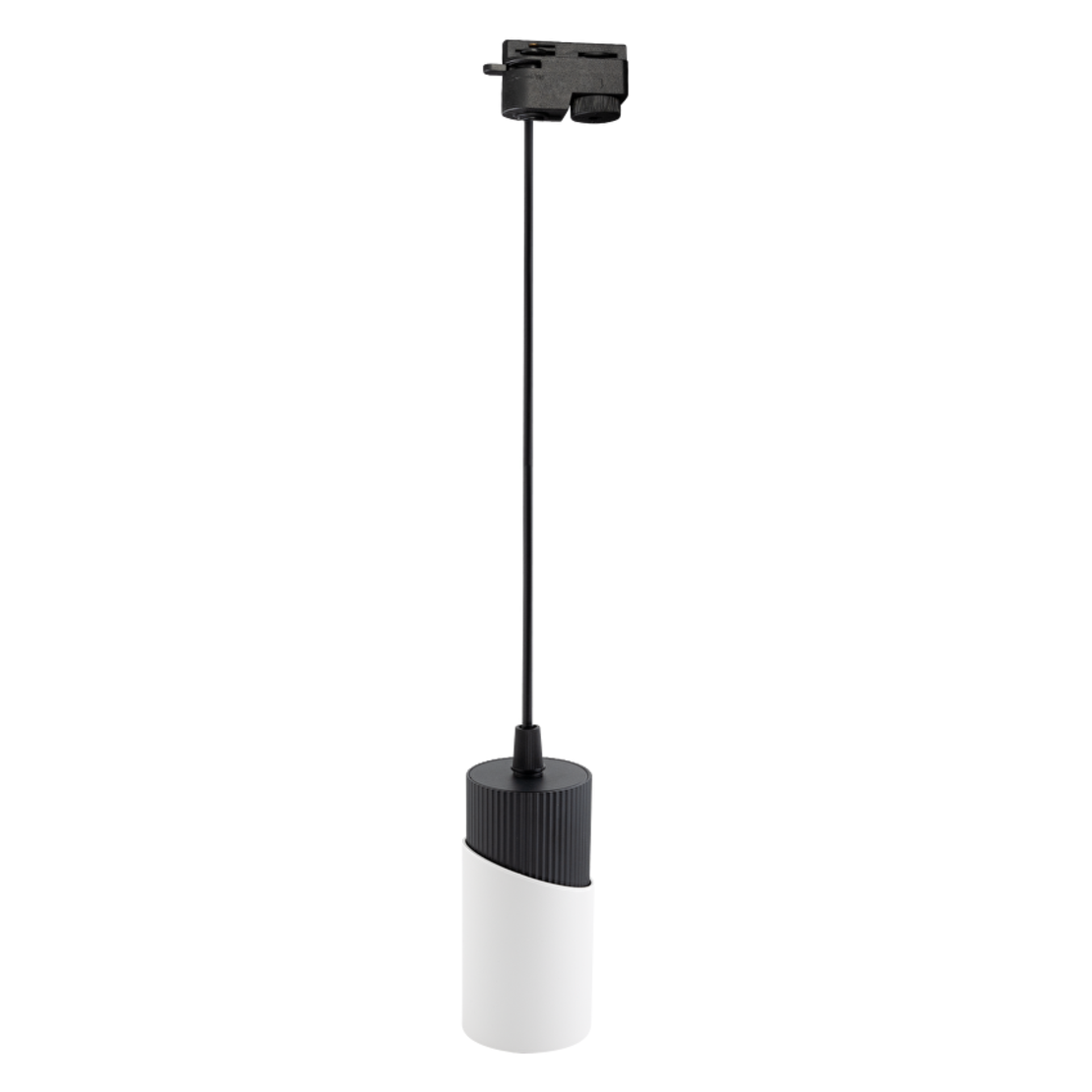 Тяло за релсов монтаж, висящо, двупроводно, черно-бял Gu10 220V-240V AC  10W max