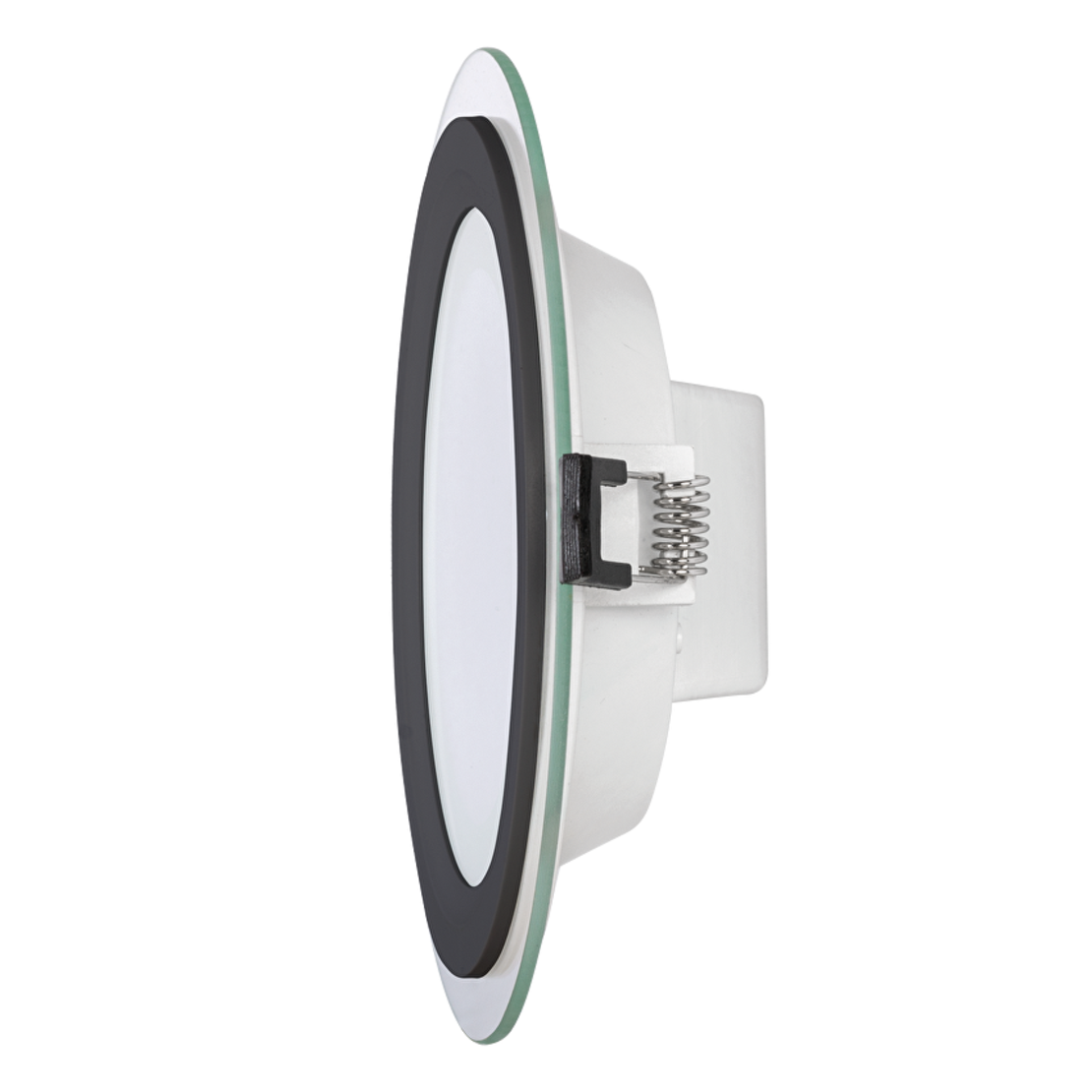 LED стъклен панел кръг IP44 черен ринг  220V-240V AC 120° 12W 4200K SMD 2835