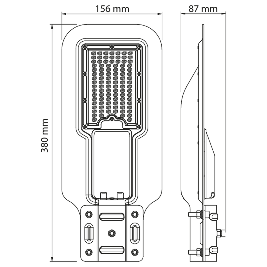 LED тяло за улично осветление IP66  220V-240V AC 140°x90° 20W 4200K SMD 3030