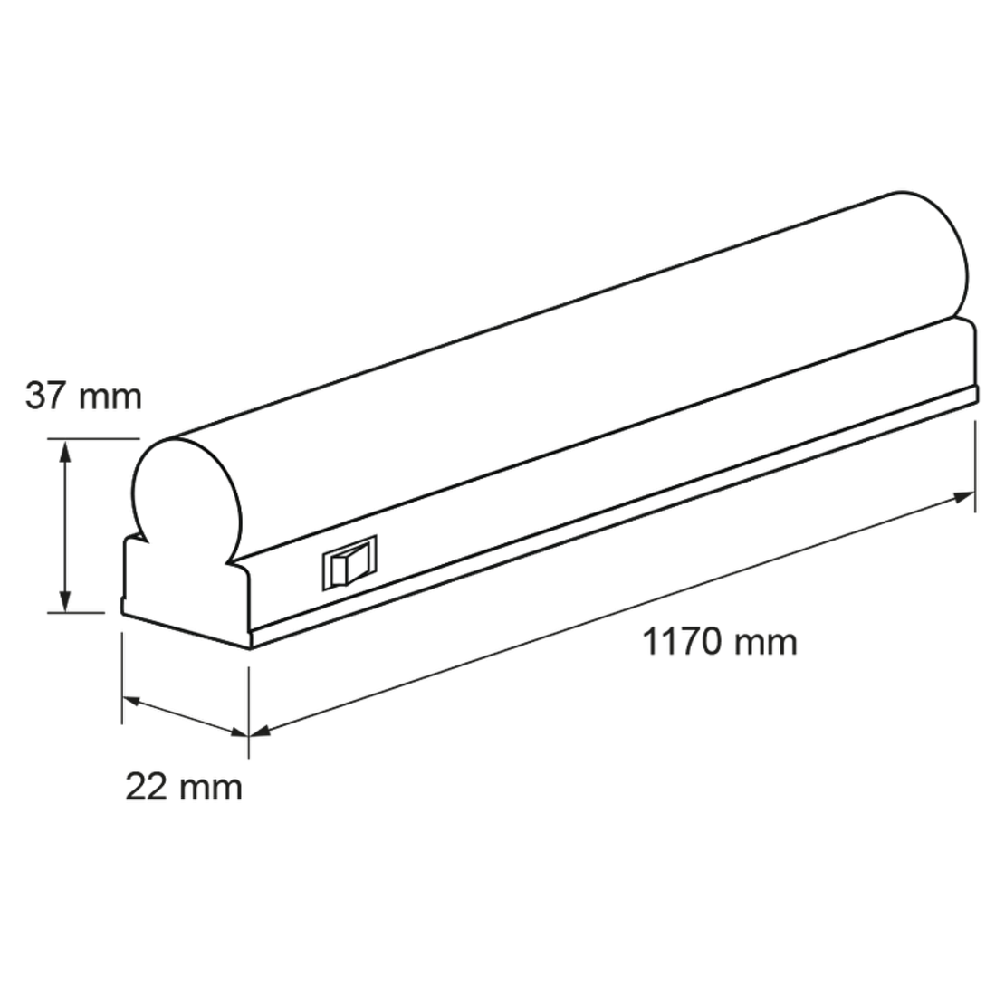 LED осв.тяло термопластик неутрална Т5  220V 270° 14W 4200K SMD 2835