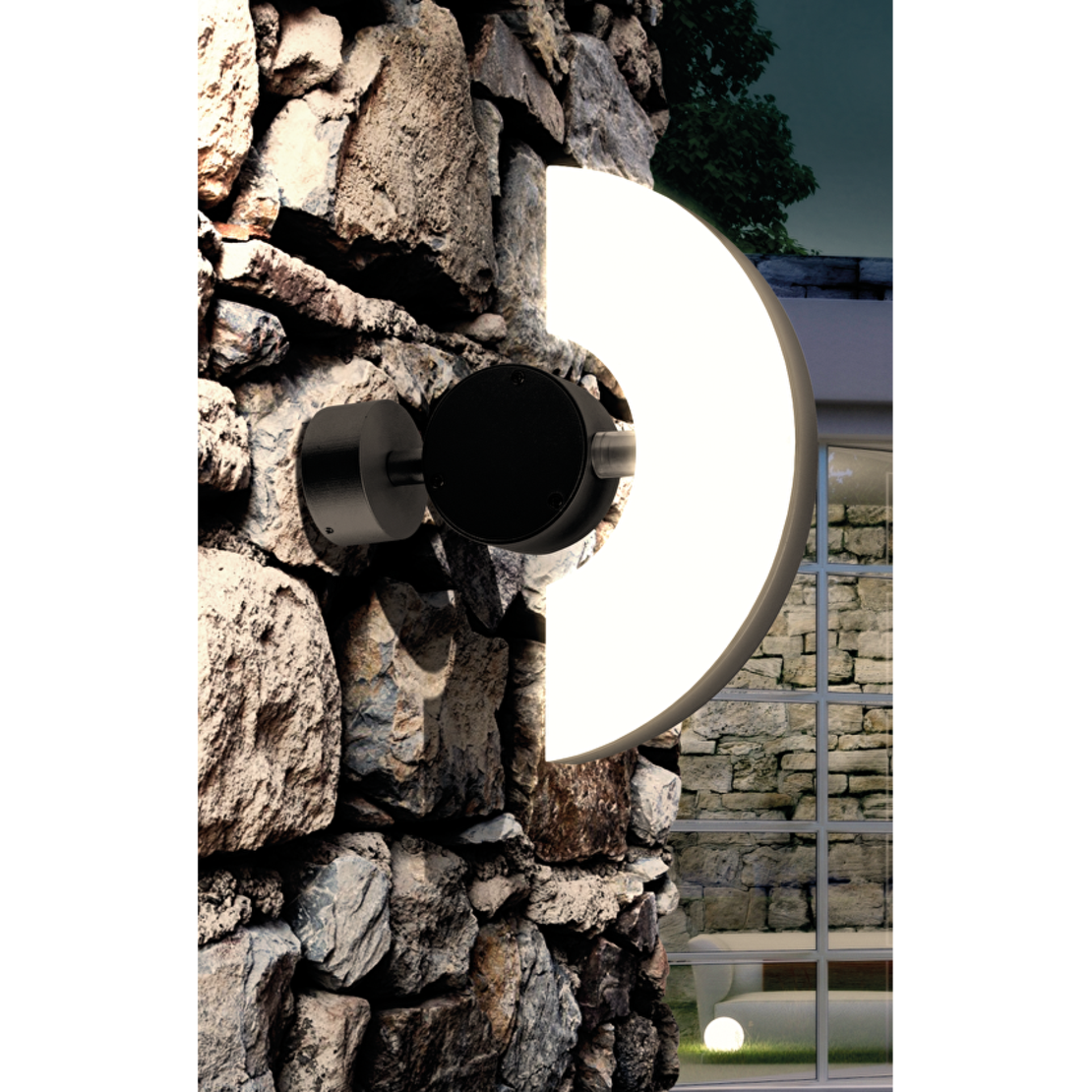 LED фасадно осв. тяло, 6W, 4200K, IP65, подвижно  за стена графит