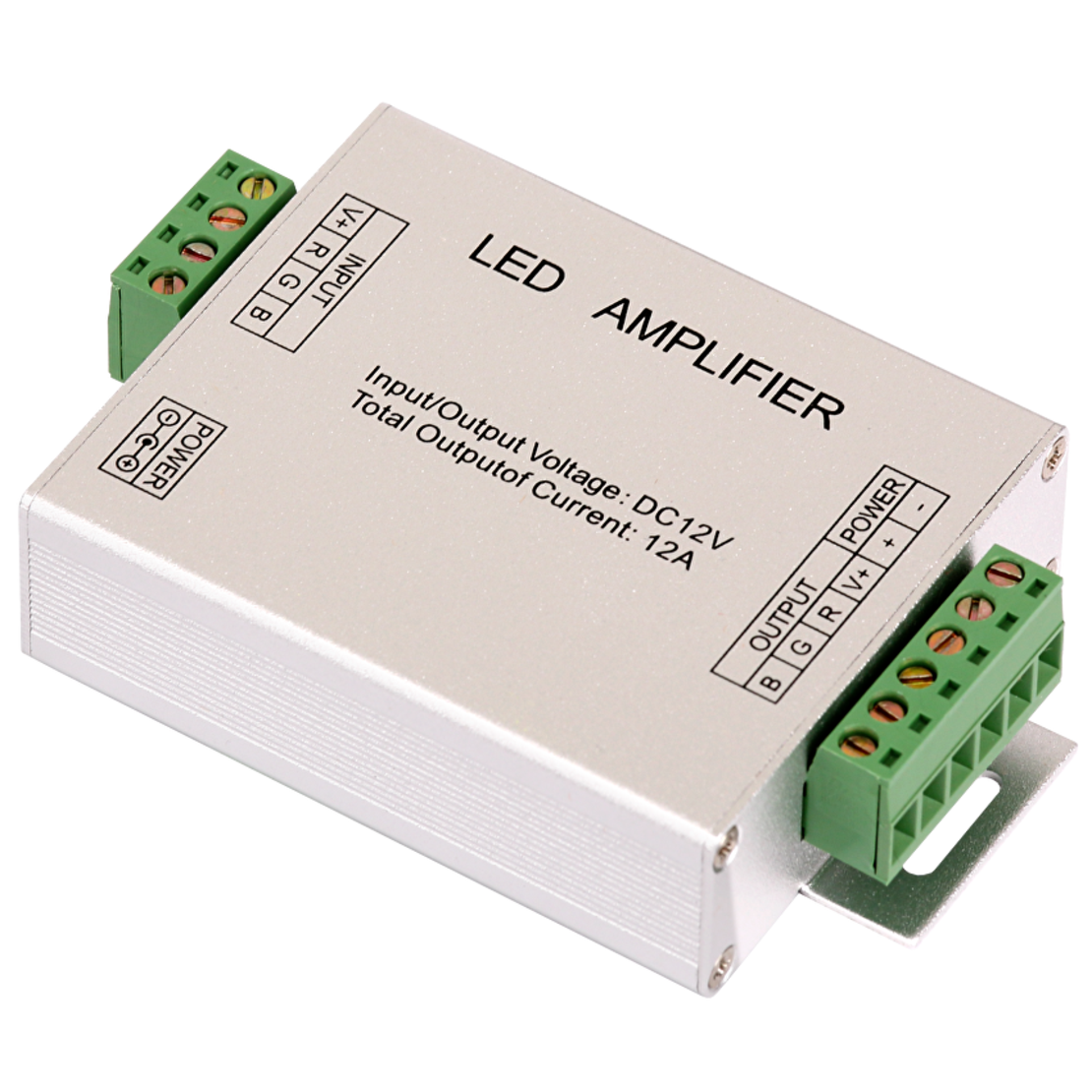 Усилвател за RGB светодиодна лента, 12А  12-24V DC 180° 144W