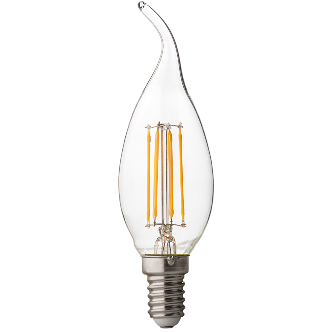 LED димиращ filament пламък неутрална E14 220V-240V AC 360° 4W 4200K Filament