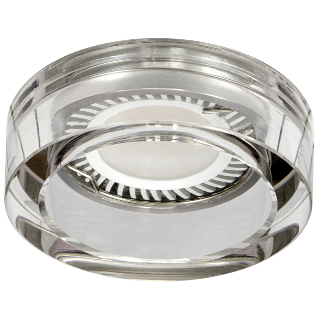 Луна за вграждане, кръг MR16 стационарна кристал/бял
