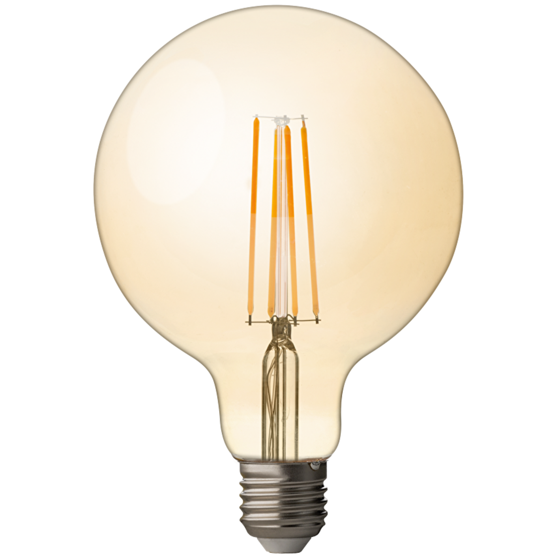 LED димираща filament топка амбър E27 220V-240V AC 360° 4W 2500К Filament