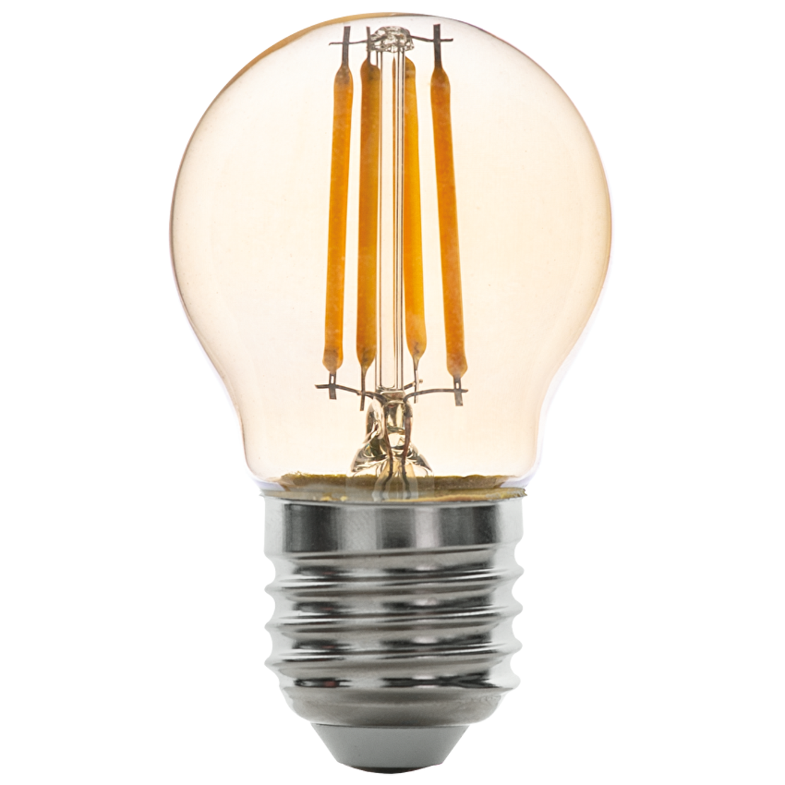 LED димиращ filament топка амбър E27 220V-240V AC 360° 4W 2500К Filament