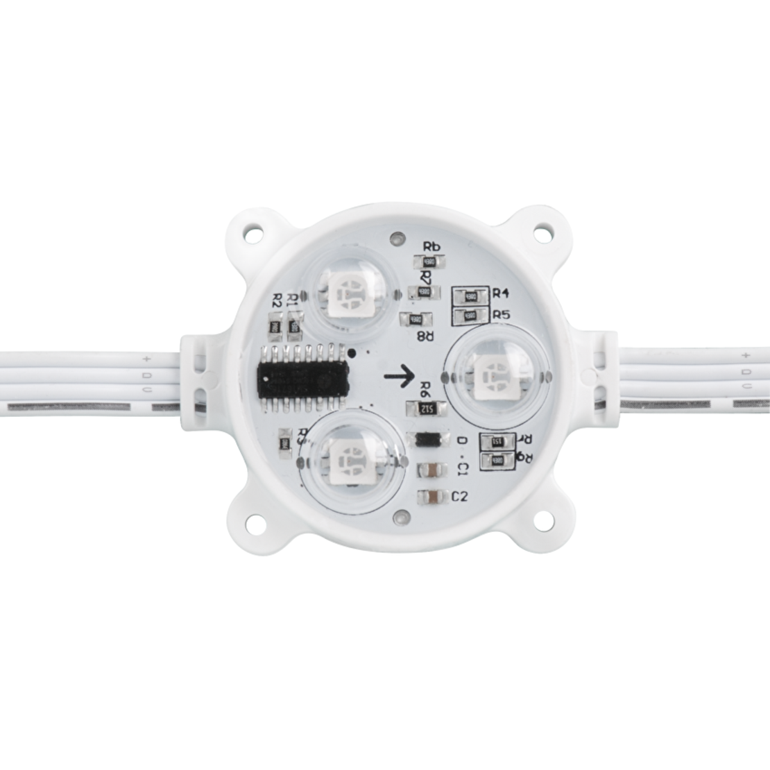 Дигитален светодиоден модул 50бр. IC:SM16716 RGB IP68  12V DC 120° 0.72W RGB SMD 5050