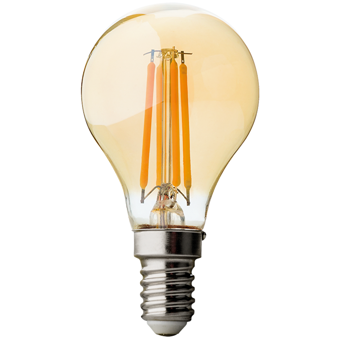 LED димиращ filament топка амбър E14 220V-240V AC 360° 4W 2500К Filament