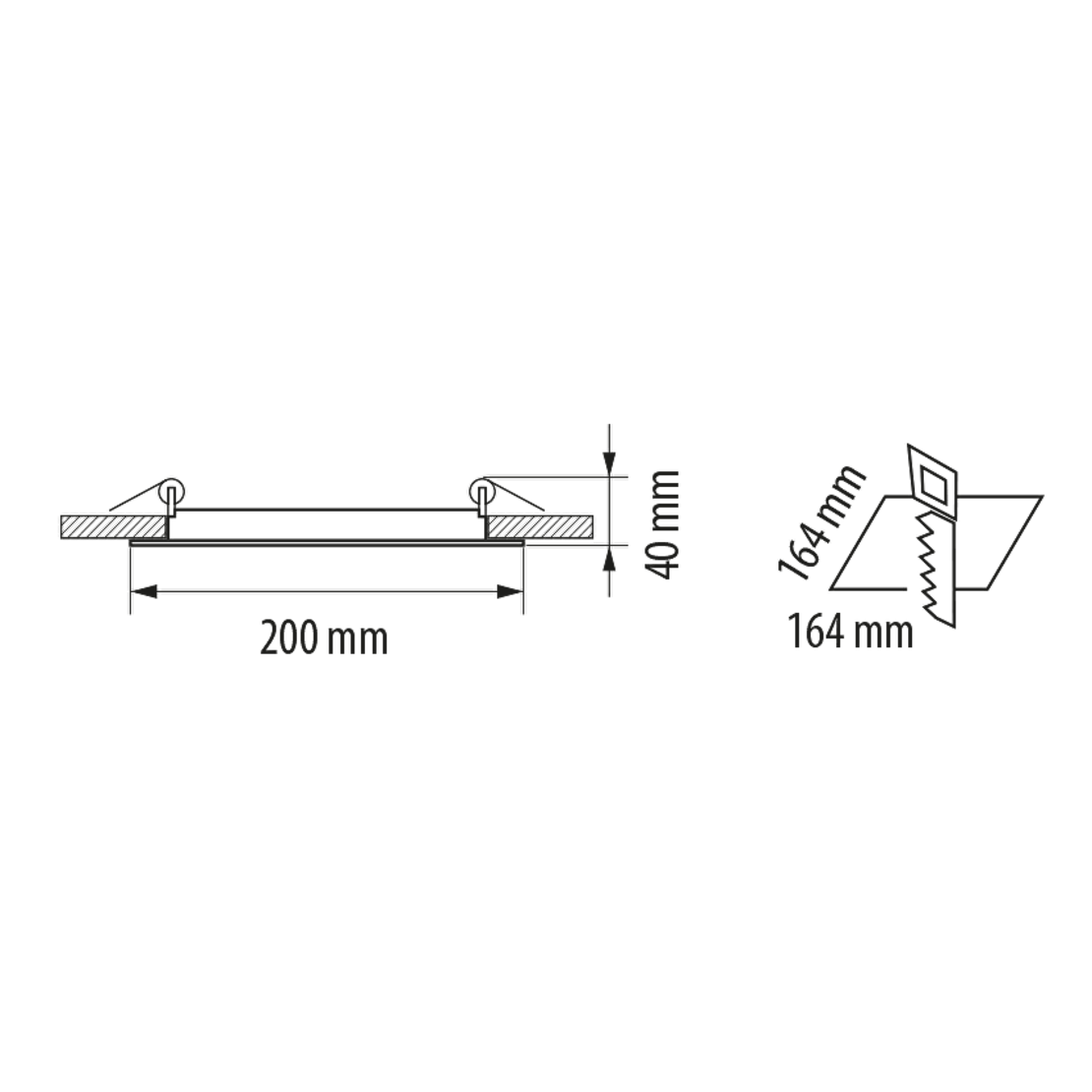 LED стъклен панел за вграждане квадрат неутрална  220V-240V AC 120° 18W 4200K SMD 5730
