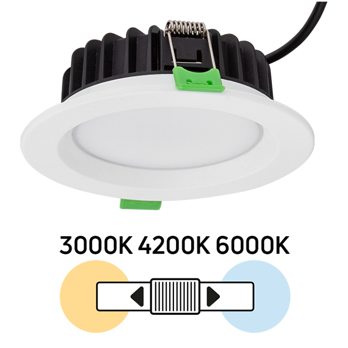 LED луна за вграждане, димираща IP44  220V-240V AC 120° 10W 3000K/4200K/6000K SMD 2835