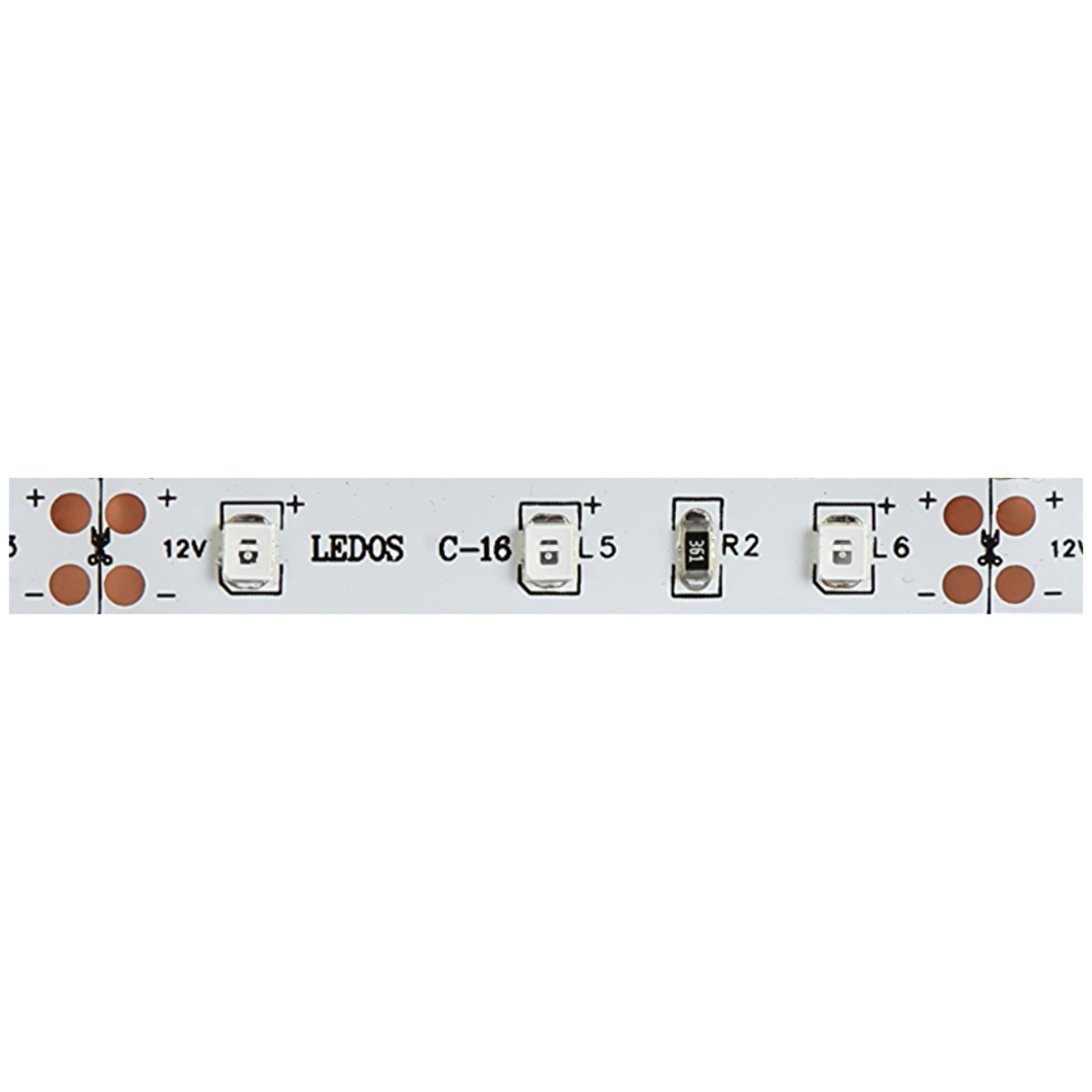 LED лента червена 5м IP65  12V DC 120° 4.8W/m Red SMD 2835