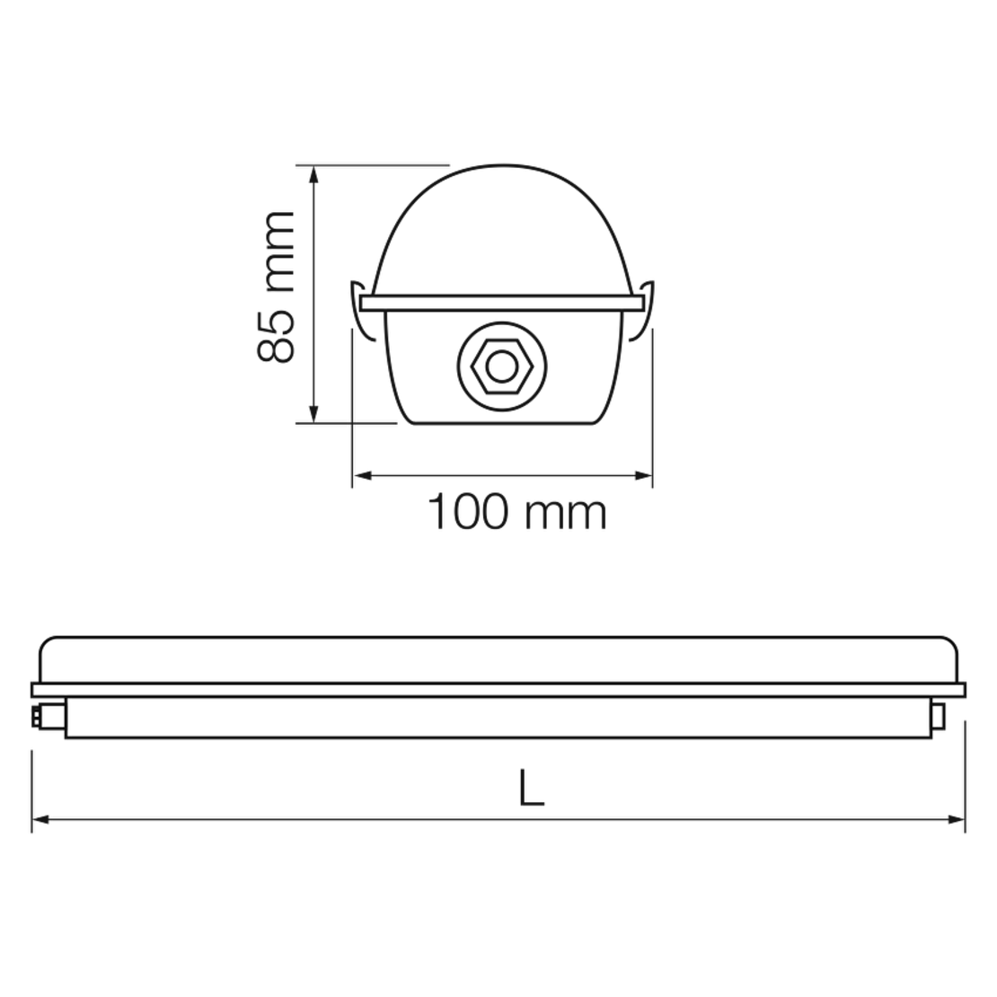 LED индустриално осв. тяло PC  220V-240V AC 120° 54W 4000K SMD 2835