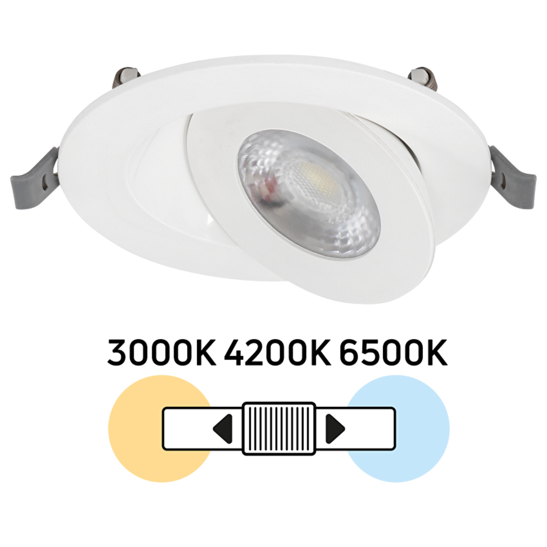 Светодиодна луна за вграждане  220V-240V AC 60° 7W 3000K/4200K/6500K SMD 2835