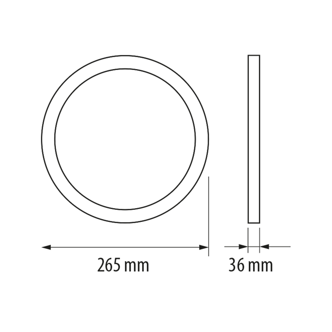 Рамка за открит монтаж на панел 18W LPRB1827, LPRB1842  220V-240V AC