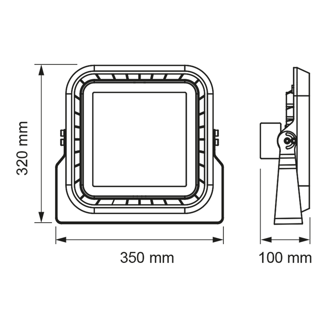 Професионален LED прожектор димиращ 1-10V DC IP66  220V-240V AC 85°/150° 150W 5000K SMD 3030