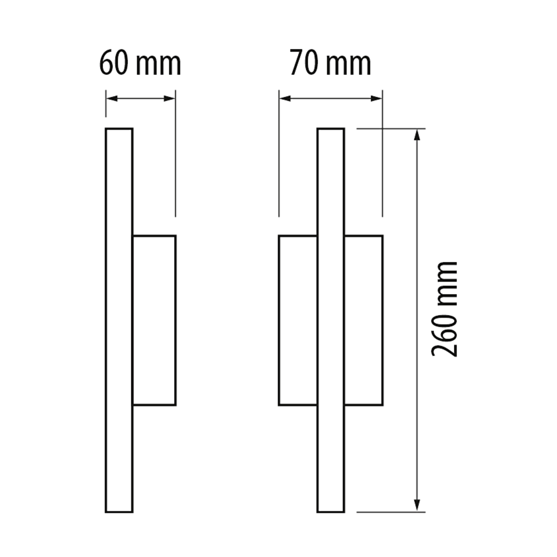 LED осветително тяло,2x3W,IP65  за стена сатиниран никел