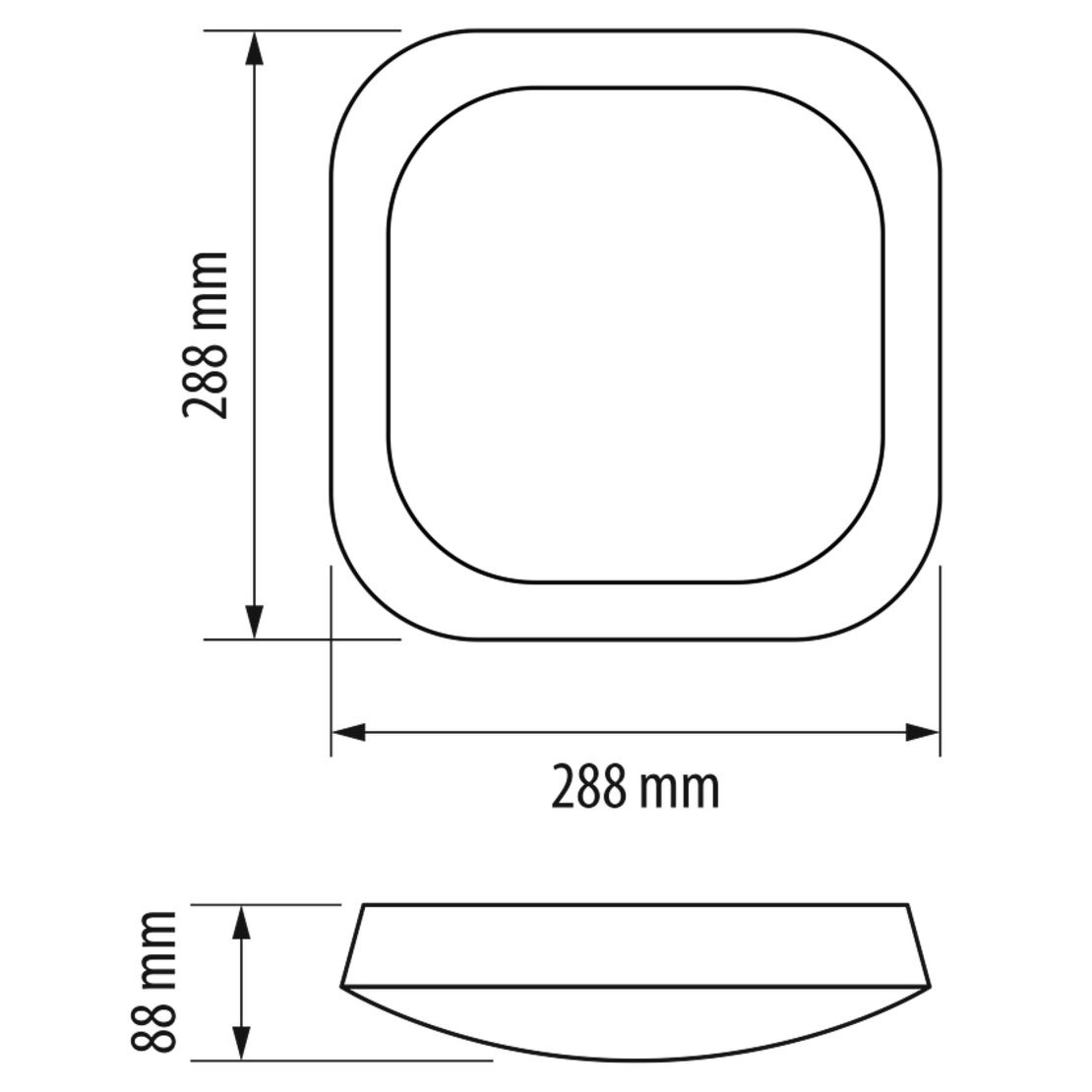 LED водоустойчива плафониера IP66  220V-240V AC 120° 14W 4500K SMD 2835