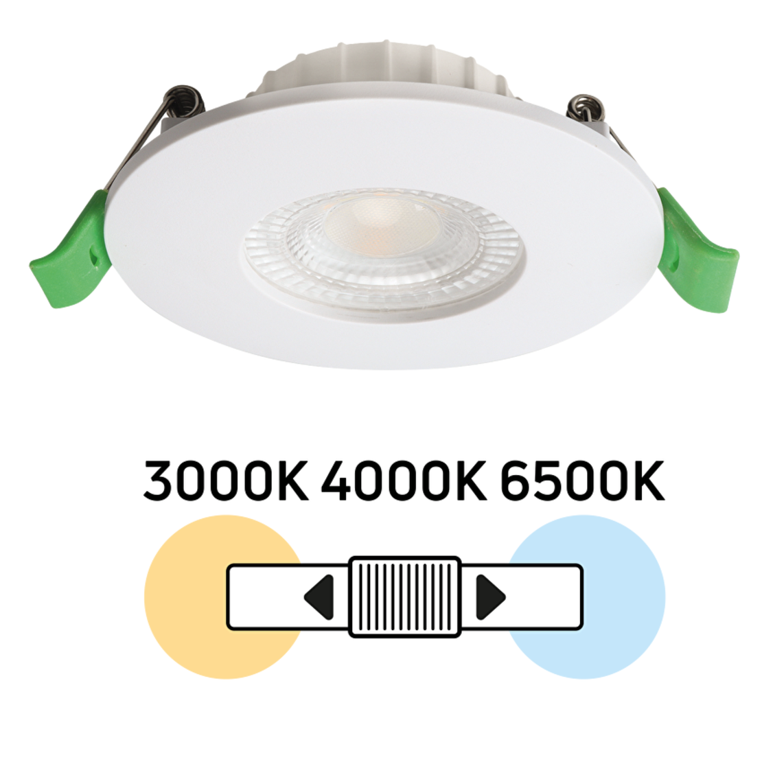 LED димираща луна за вграждане IP44  220V-240V AC  6W 3000K/4000K/6500K SMD 2835