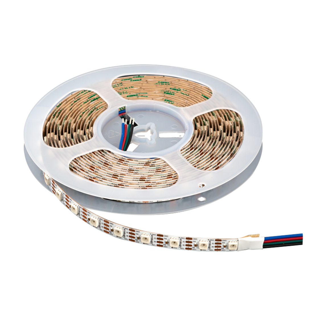 Дигитална LED лента, IC WS2815B 60пиксела/м, IP20, 5м  12V DC 120° 0.43W/pixel RGB SMD 5050