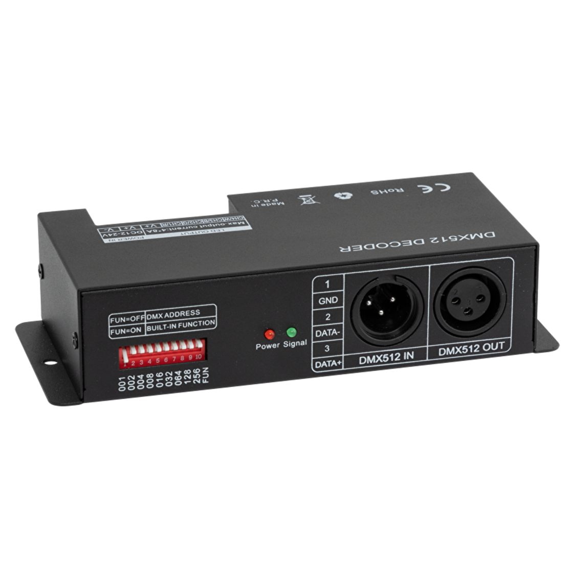 DMX512 контролер за RGBW LED осветление, 32A  12-24V DC  384W(12V) 768W(24V)