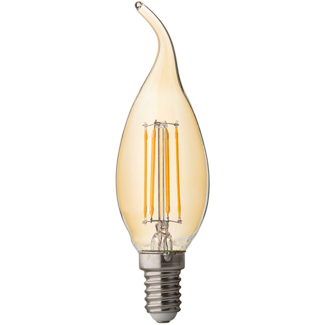 LED димиращ filament пламък амбър E14 220V-240V AC 360° 4W 2500К Filament