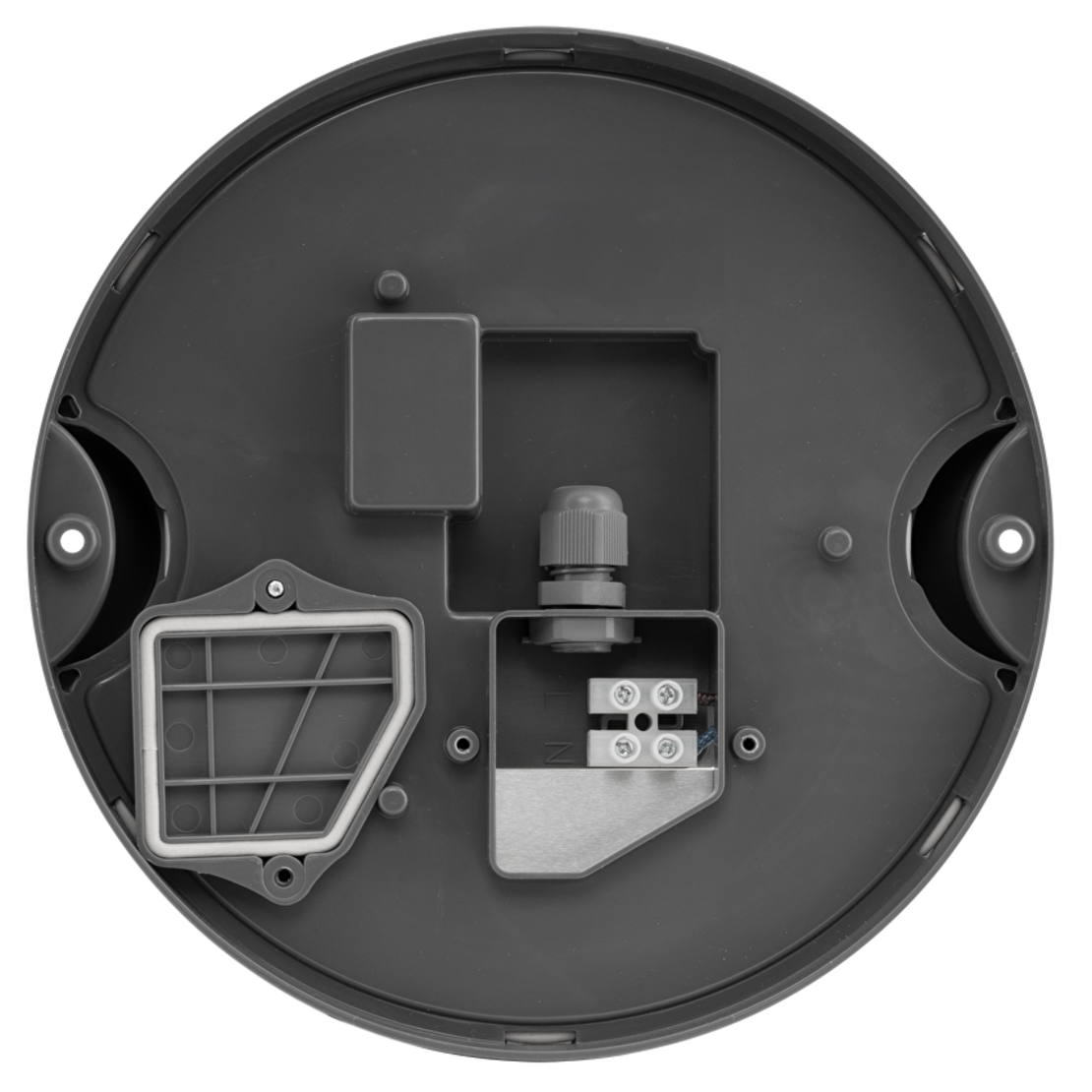 LED IP54 11W  плафониера сив Кръг
