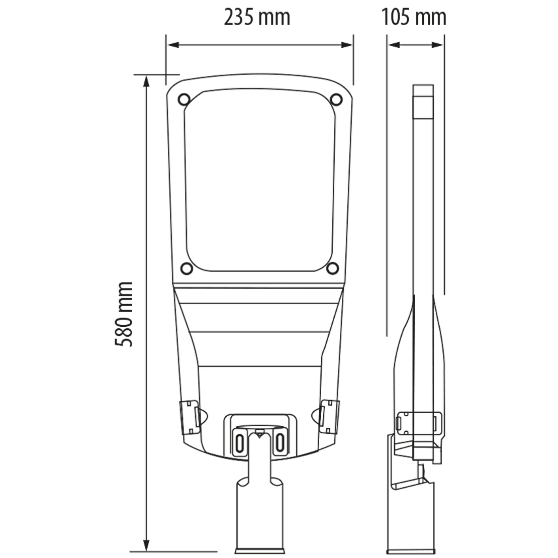 LED тяло за улично осветление IP66  220V-240V AC 150°x90° 60W 4200K SMD 3030