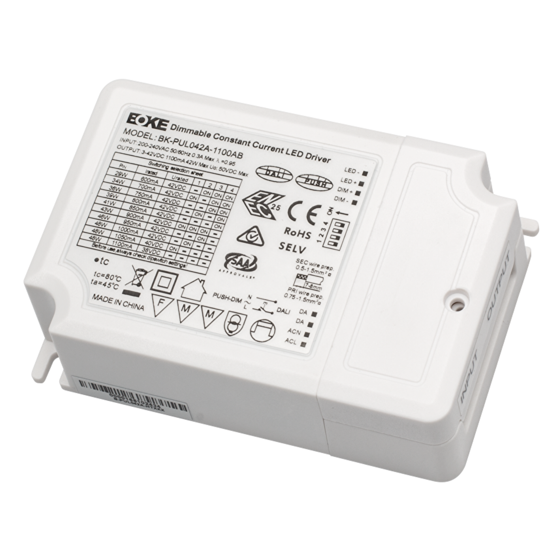 Димиращ DALI драйвер за LED панели  220V-240V AC  45W