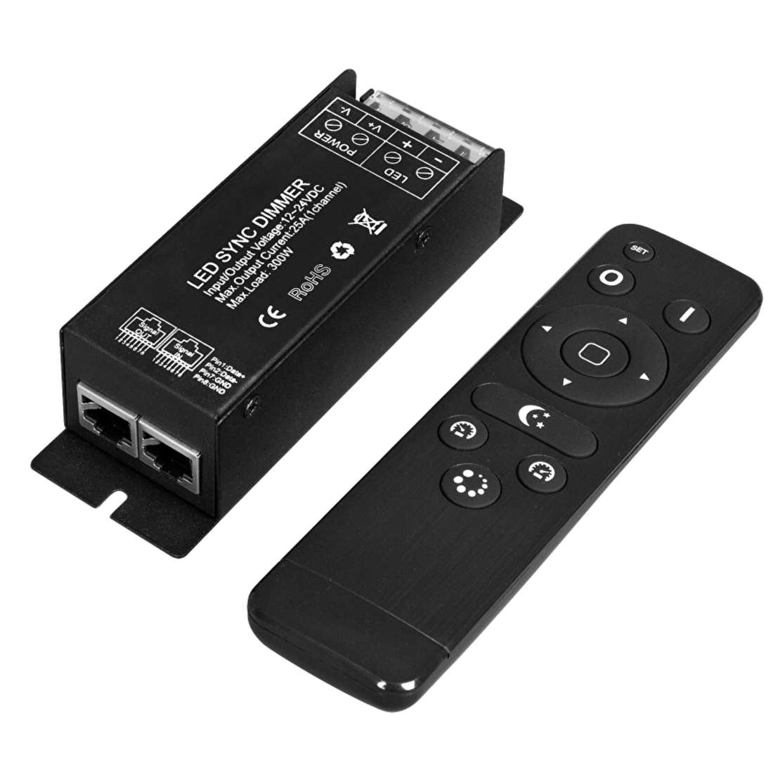 RF контролер за едноцветно LED осветление, 25А  12-24V DC  300W(12V)