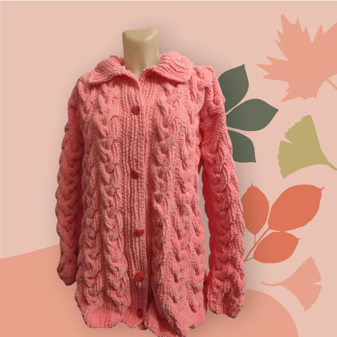 Ръчно плетена жилетка