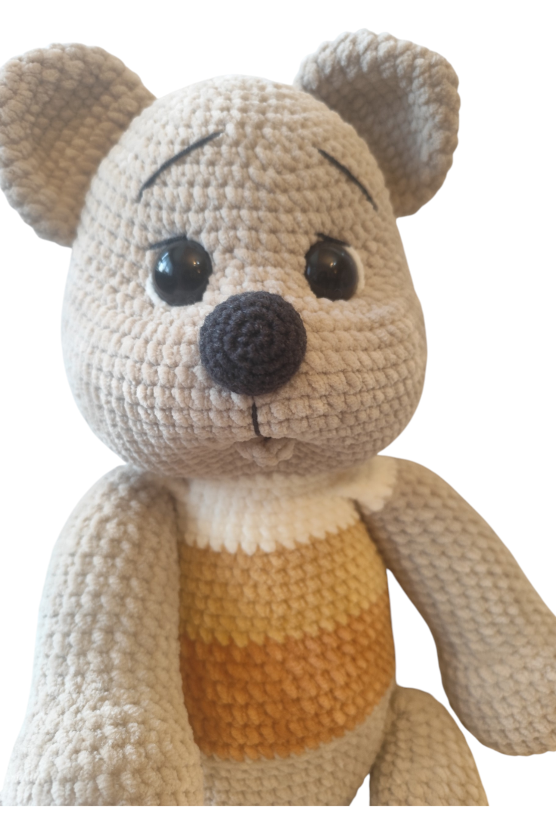 Плюшено ръчно плетено мече „Honey Teddy“ – 50 см