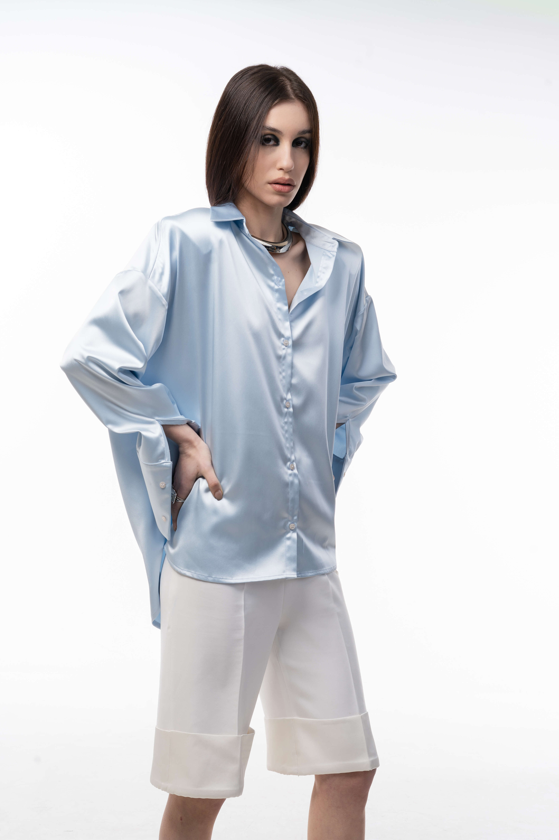 BACK AFFAIR SHIRT IN SKY BLUE