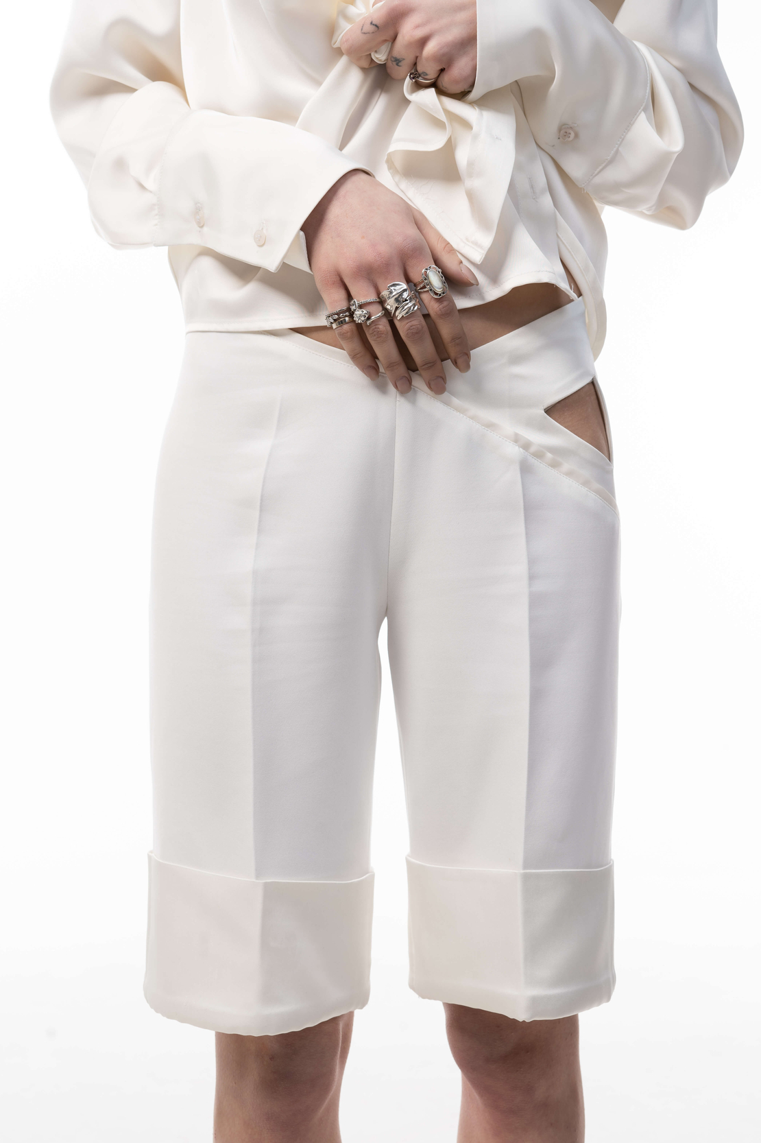 IVORY CUT TROUSERS