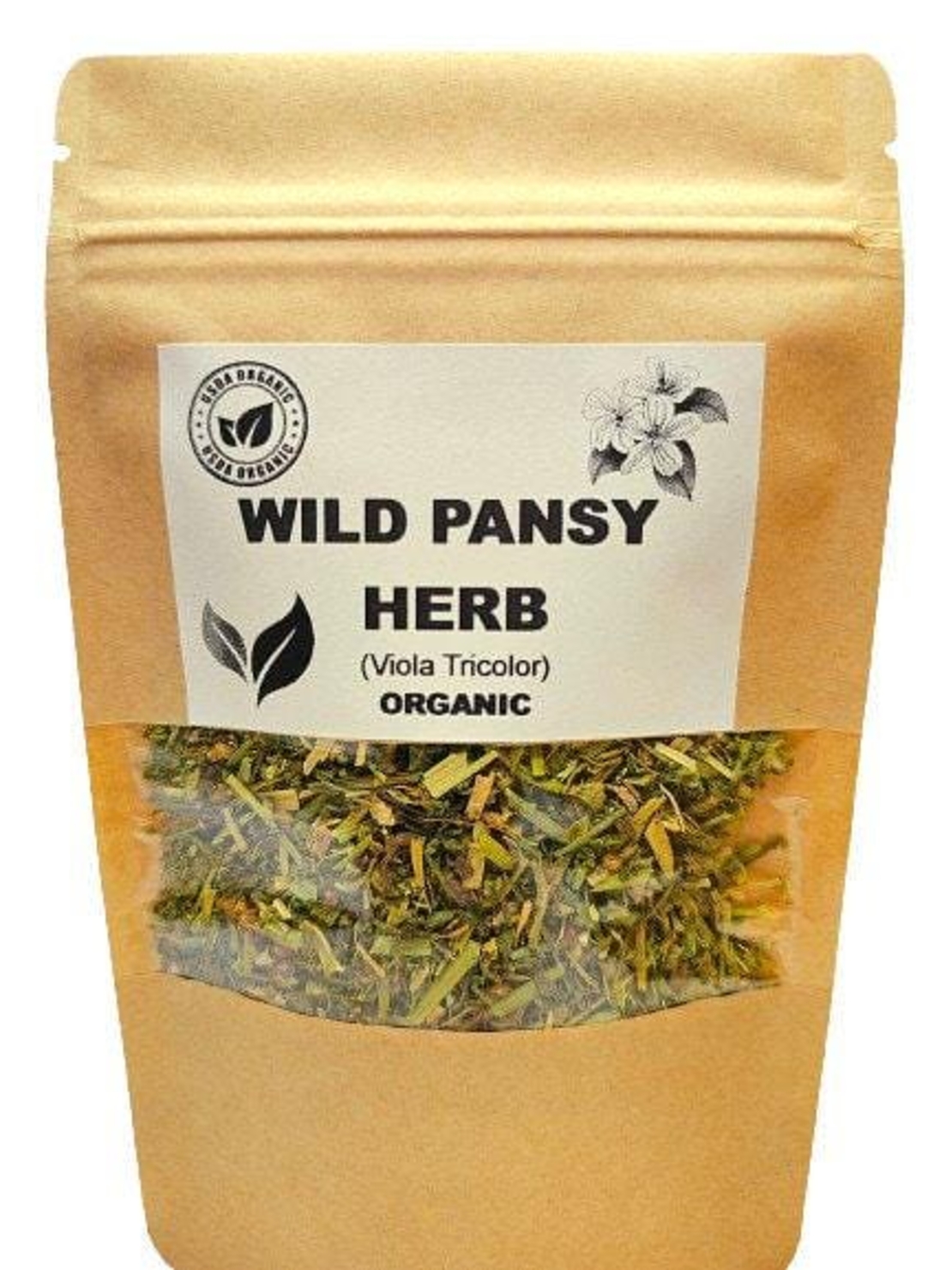 Organic Wild Pansy Herb (Viola tricolor)