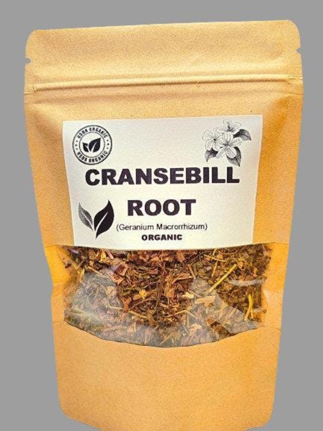 Organic CRANSEBILL ROOT | geranium macrorrhizum | cransebill tea | dried root | herbal tea | organic herbs | herba | tea | organic root