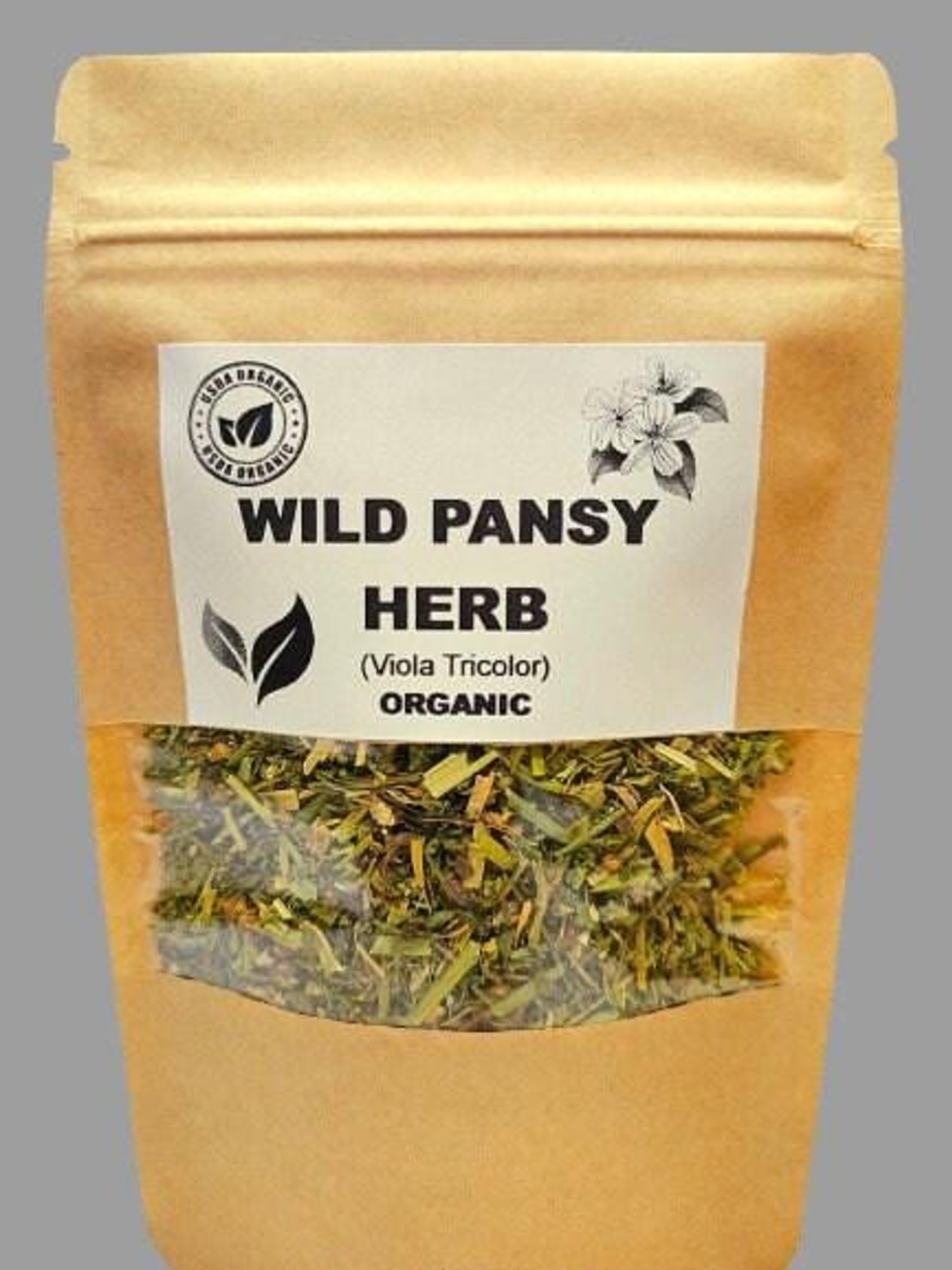 Organic Wild Pansy Herb (Viola tricolor)