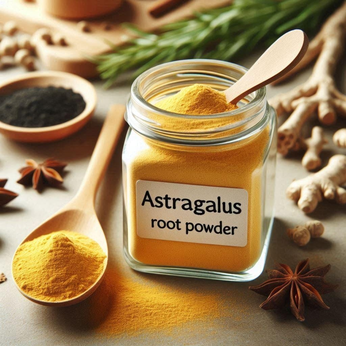 Organic ASTRAGALUS ROOT POWDER | astragalus membranaceus | astragalus tea | dried root powder | herbal tea | organic herbs | dried herbs