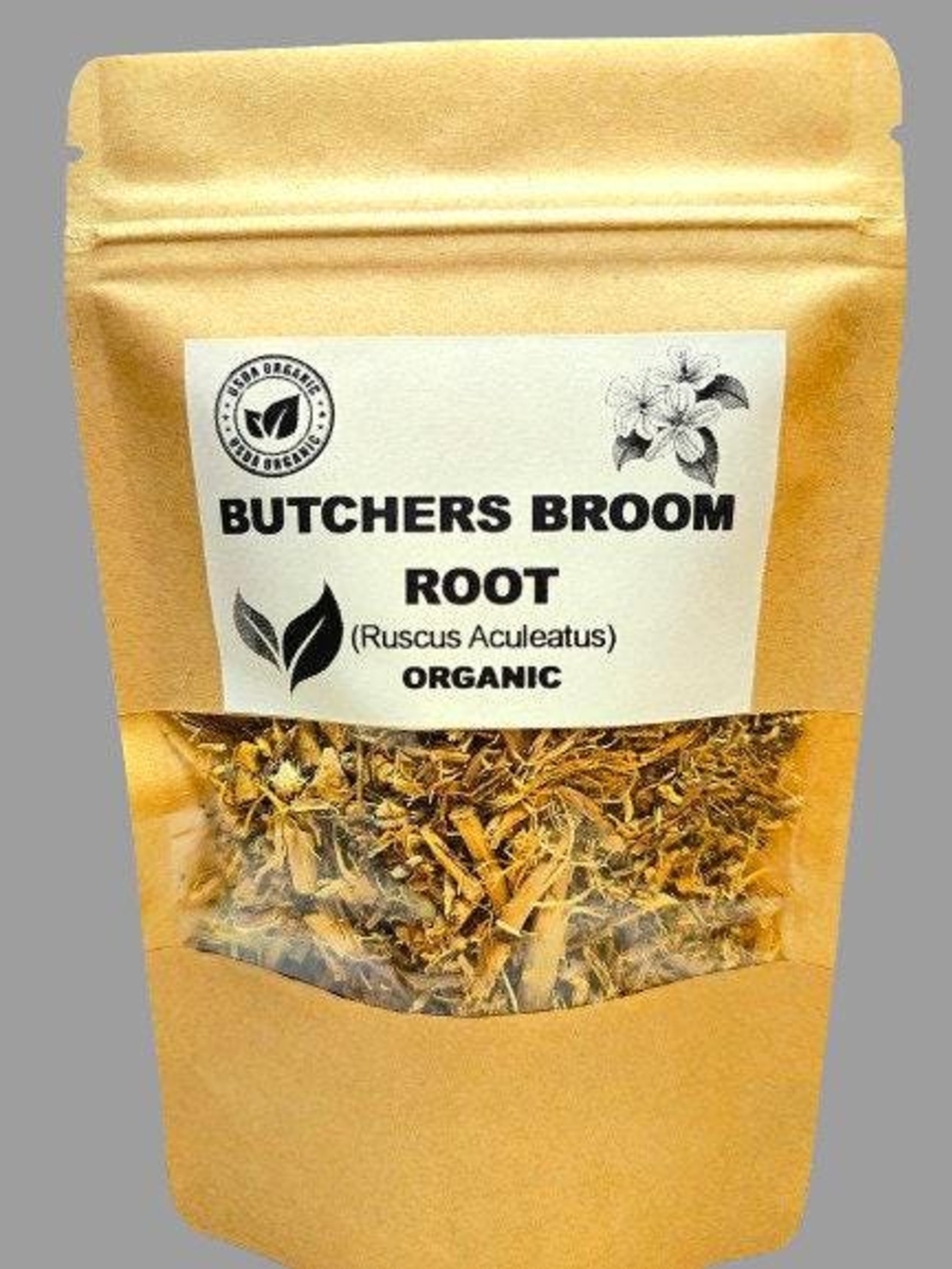 Organic butchers broom root | ruscus aculeatus | butchers broom tea | dried root | organic herbs | dried bulk herb | herba | tea