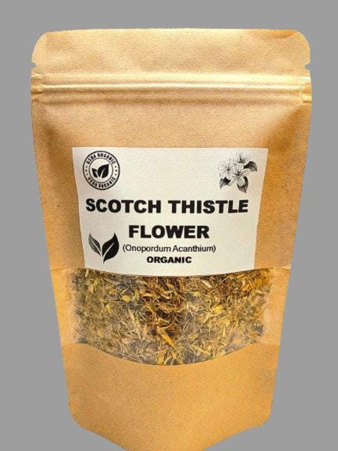Organic SCOTCH THISTLE FLOWER | onopordum acanthium | scotch thistle tea | herbal tea | dried flower | herba | tea | organic herbs | flower