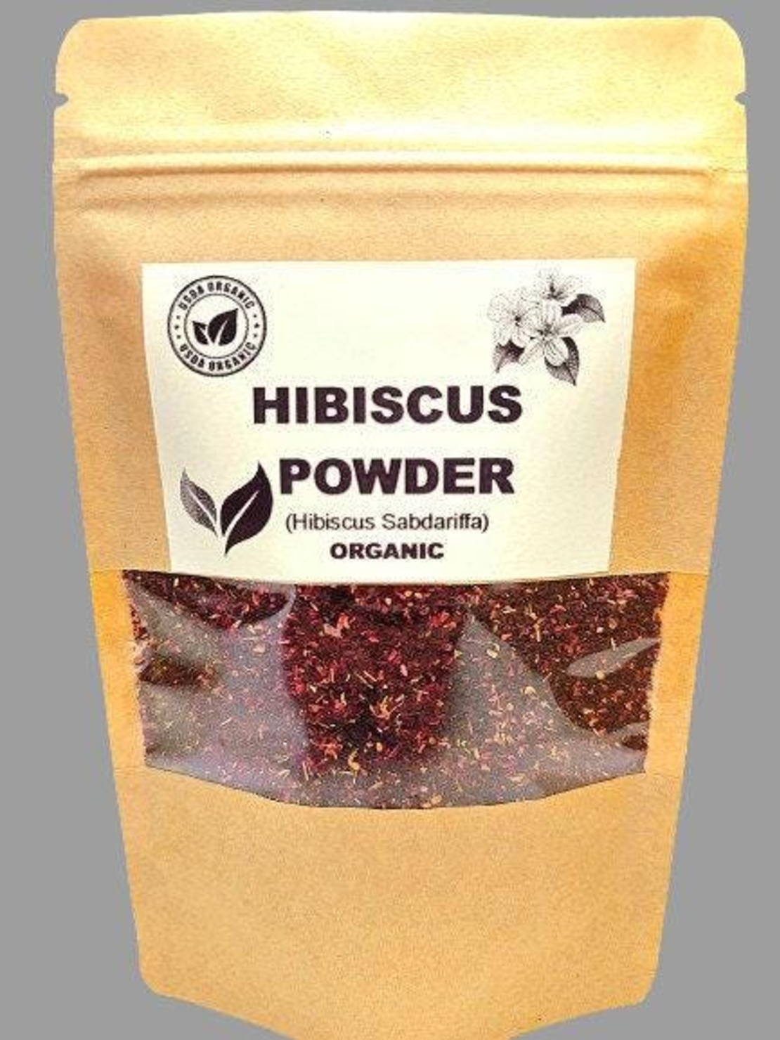 Organic HIBISCUS POWDER | hibiscus sabdariffa | hibiscus flower powder | hibiscus tea | herbal tea | organic herbs | powder | herba | tea