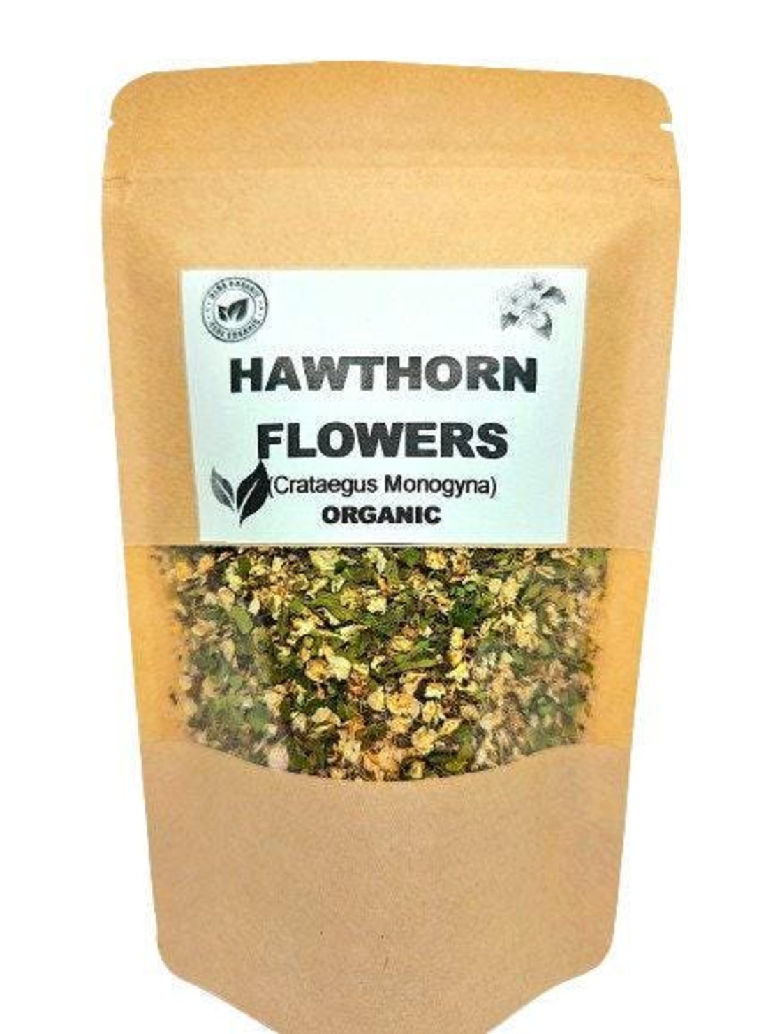 Organic HAWTHORN FLOWERS & LEAF | crataegus monogyna | hawthorn tea |  herbal tea | organic herbs | herbal tea | organic flower