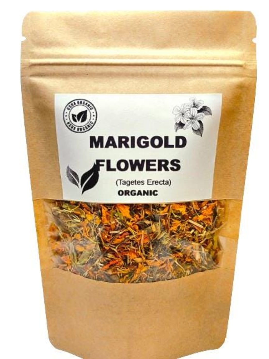 Organic MARIGOLD FLOWERS | Tagetes Erecta | Marigold Tea | Dried Flowers | Loose Tea | Loose Dried Herbs | Dried Loose Herb | Natural Herbs