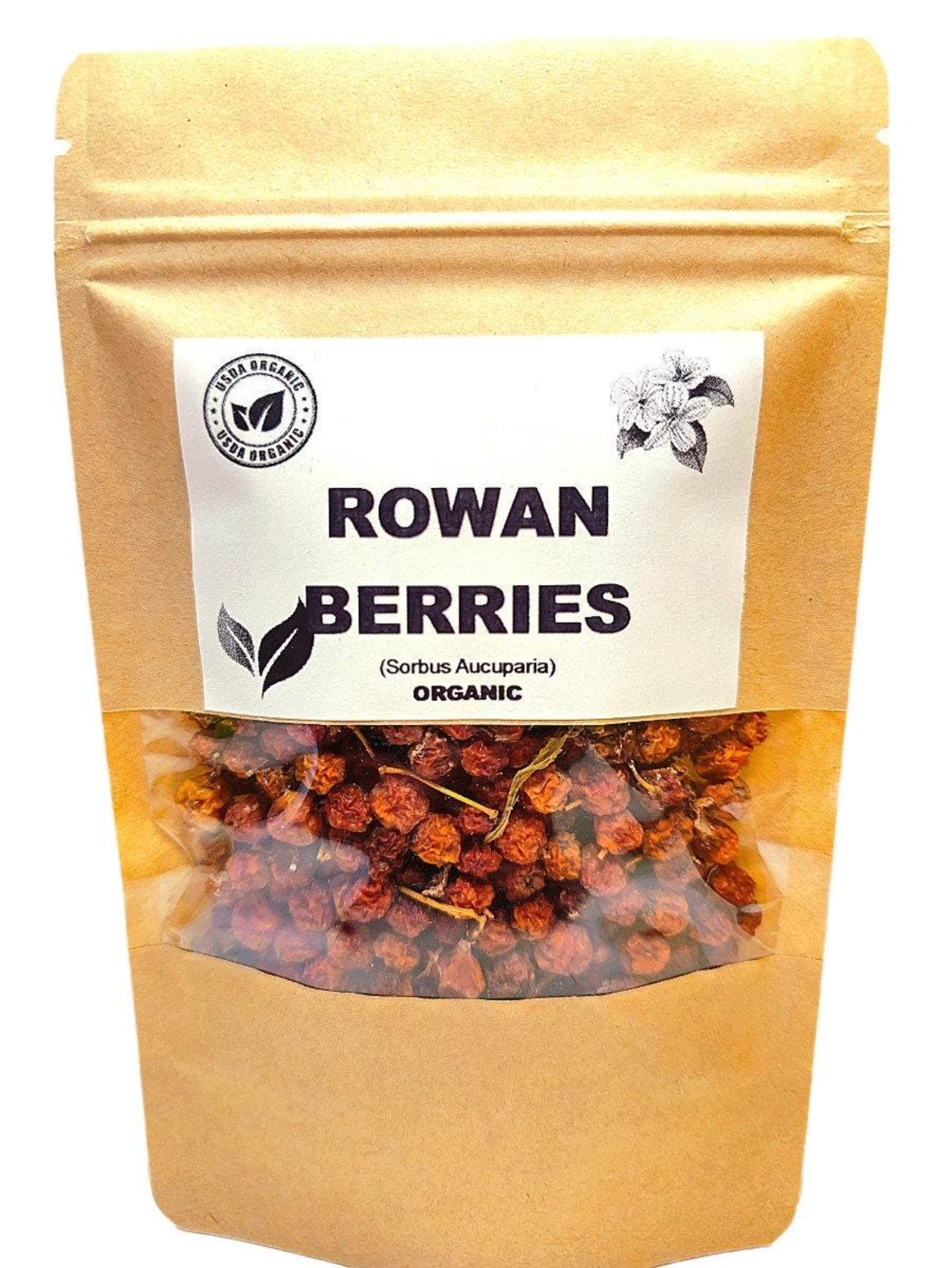 Organic ROWAB BERRIES | sorbus aucuparia | rowan tea | herbal tea mountain ash berries | dried berries | organic herb | herba | tea