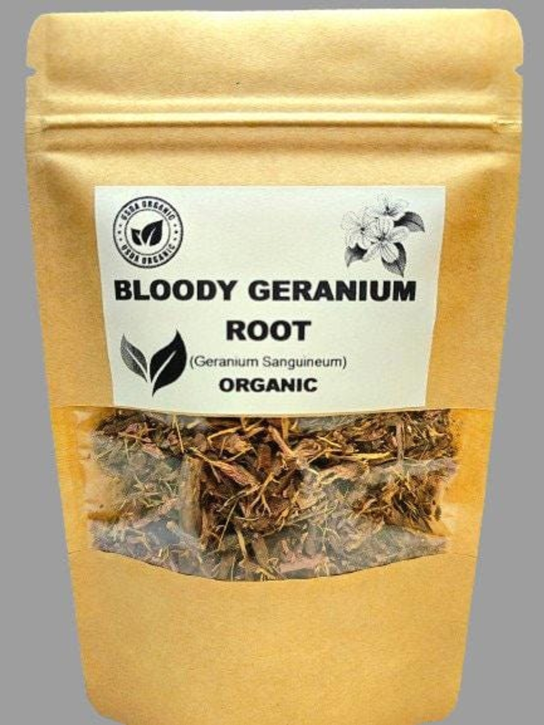 Organic BLOODY GERANIUM ROOT | geranium sanguineum | geranium root tea | herbal tea | dried root | organic herbs | herba | tea
