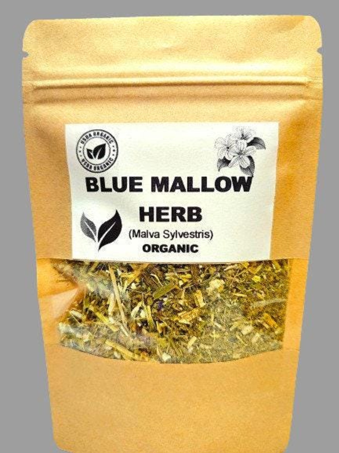 Organic blue mallow herb | malva sylvestris | blue mallow tea | herbal tea | dried herb | organic herb | herba | tea