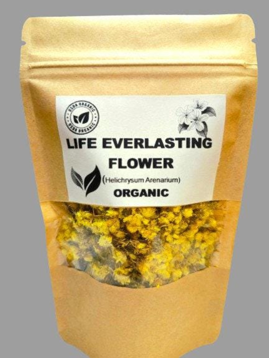 Organic LIFE EVERLASTING FLOWERS | helichrysum arenarium | life everlasting tea | herbal tea | dried flower | herba | helichrysum stoechas