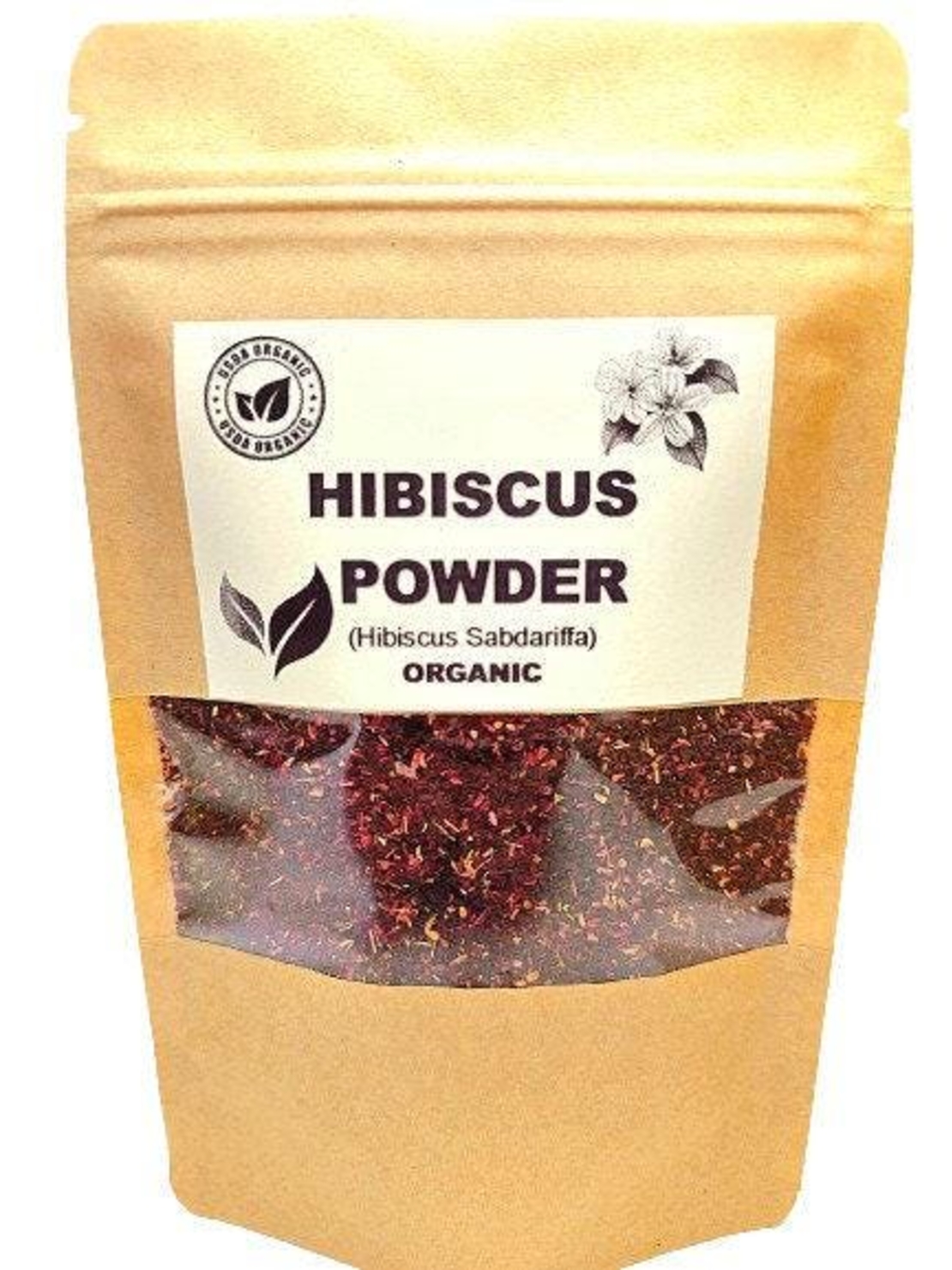 Organic HIBISCUS POWDER | hibiscus sabdariffa | hibiscus flower powder | hibiscus tea | herbal tea | organic herbs | powder | herba | tea