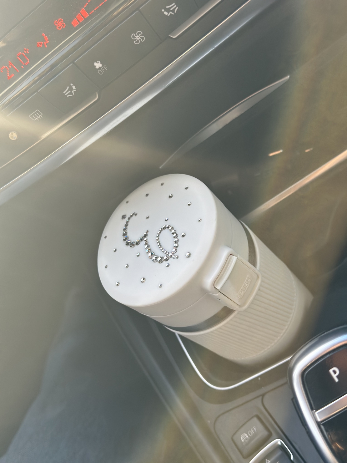 Персонализирана термо чаша с кристали – 400 ml